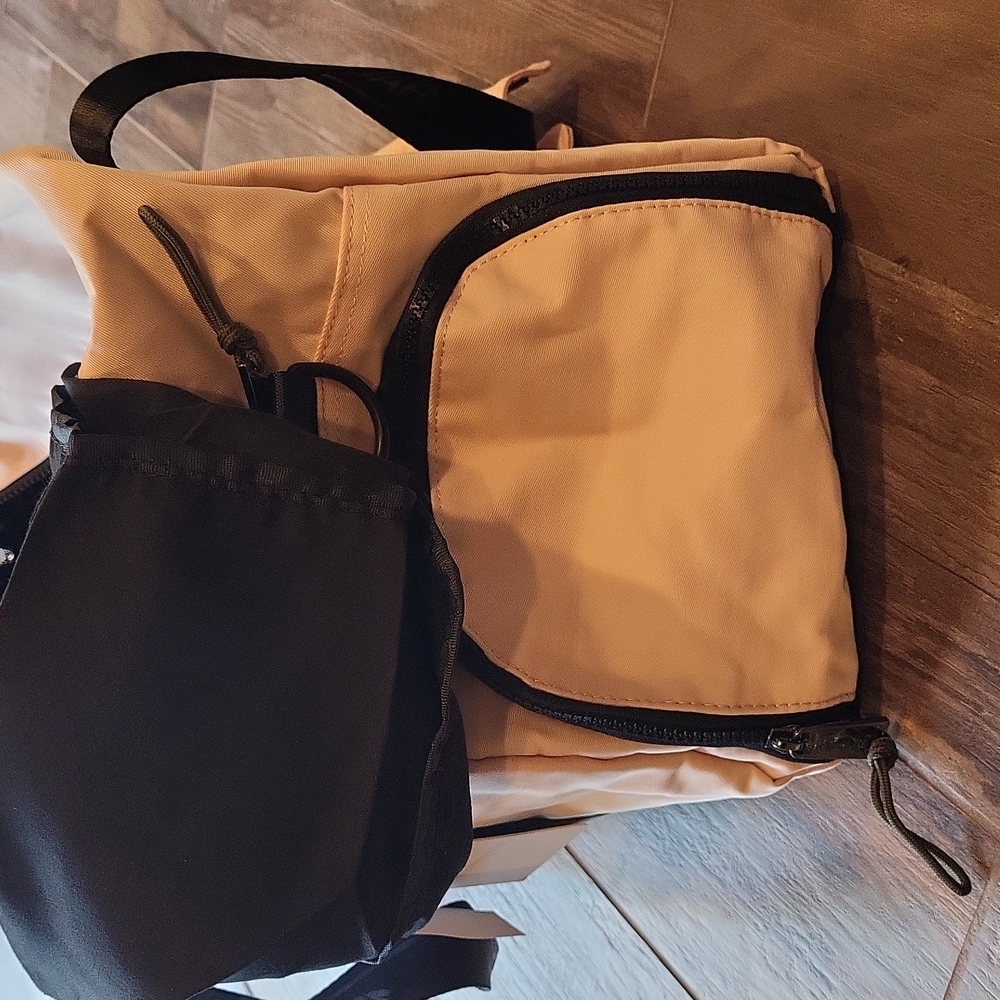 Pajar Light Pink Army Green Black Double Handle Shoulder Crossbody Duffle Bag - Picture 11 of 17